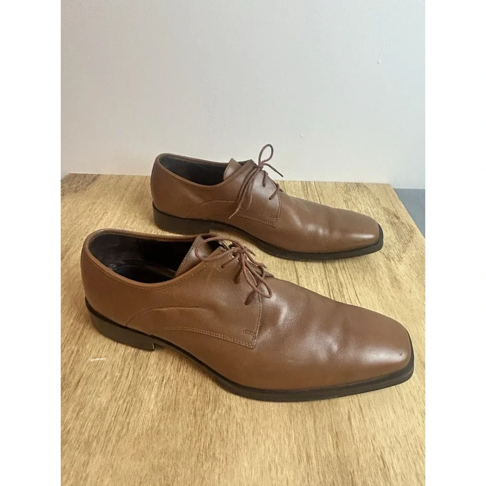 Coach Revere Men's Brown Leather Derby Dress Shoes Size 13D